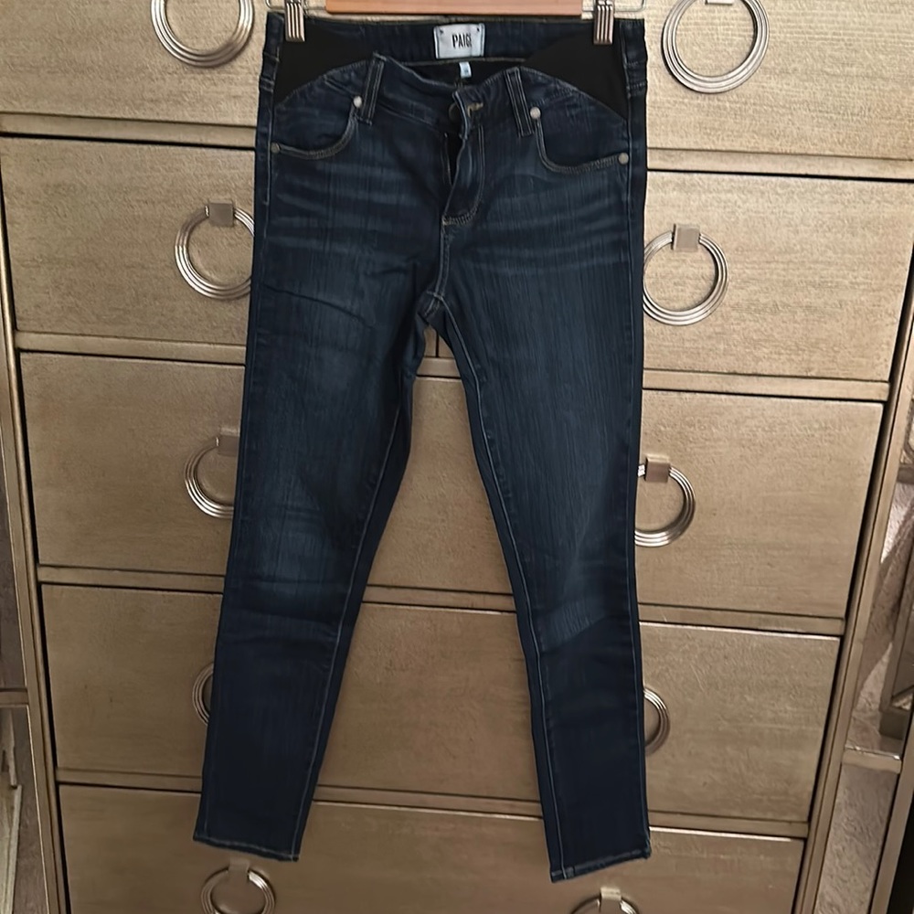 🛍️SALE🛍️ PAIGE VERDUGO ULTRA SKINNY MATERNITY JEANS - Picture 2 of 10